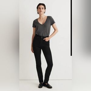 NWT Madewell Stovepipe TALL Straight  Jean  Black Nwt